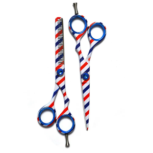 Tijeras de Barbero de Acero Inoxidable con Alto Contenido de Carbono de Tres Tonos Premium, Diseño Ergonómico de Alta Calidad, para Corte de Cabello Profesional en Salón - Product Image 3