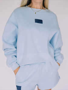 350G Women Regular Thickened Loose Long Sleeve Crewneck <b>Sweater</b> Custom Logo Sweatshirts Shorts Fleece Tracksuit - Product Image 4