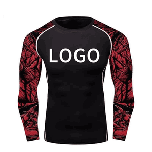 Lightweight Rash Guard Mens Short & Long Sleeve Sports Fitness Shirt Custom Printed Mens Rash Guard Compression Gym Workout - Product Image 1