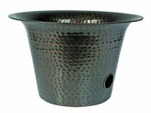 Contenedor de Almacenamiento de Manguera de Jardín con Acabado de Cobre Martillado, Estilo Jardinera, para Gestión de Agua en Exteriores - Product Image 5