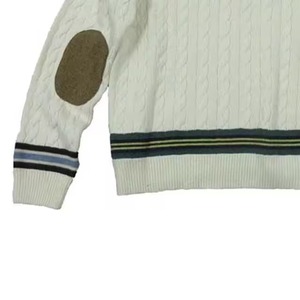 Custom 2023 Design Geometric Mandarin Collar Button Cricket Pullover Sweater <b>Cardigan</b> Knit Breathable Wool Anti-Wrinkle <b>Thick</b> - Product Image 4