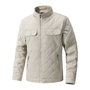 <b>Men's</b> Casual Stand Collar Puffer <b>Coat</b> for Autumn <b>Winter</b> Breathable Plus Business Design Zipper Closure <b>Coat</b> Plain Dyed - Product Image 2