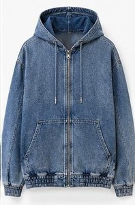 Sudadera con Capucha de Mezclilla para Hombre de Primera Calidad con Bolsillo Canguro - Product Image 5