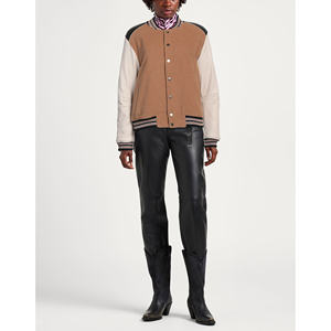 Conçu sur mesure hommes de haute qualité en cuir de laine Varsity Letterman veste 100% coton Style de la rue col montant broderie avant - Product Image 2