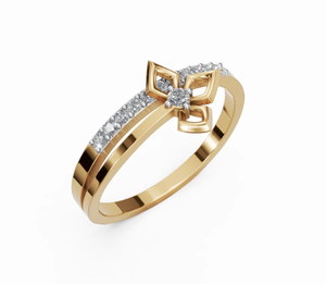 Anillo de diamantes Lumiere con un peso total de 0.240 quilates, engastado con 12 diamantes brillantes para un aspecto radiante y sofisticado. - Product Image 5