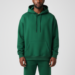 Sweat-shirt à capuche unisexe de haute qualité en coton épais 500 GSM, lourd, d'hiver, brodé, avec fermeture éclair, personnalisé, grande taille pour homme - Product Image 1