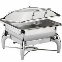 Plat à chafing en acier inoxydable 8L pour service de buffet ou traiteur événementiel, disponible pour la distribution mondiale en gros