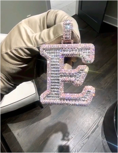 CONCEPTION - Colgante con Letra Personalizada de Moissanita VVS, Joyería de Plata de Ley 925 con Baño de Oro de 10K para Hombre, Certificado IGI, Estilo Hip Hop - Product Image 2