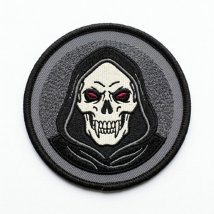 Parche Termoadhesivo Redondo Bordado de Linterna Gótica Alada Personalizada, Insignia de Lámpara de Vampiro para Chaquetas y Bolsos, Fabricante Mayorista - Product Image 3