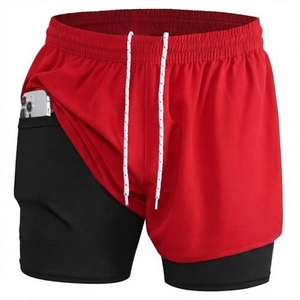 Men's Sportswear Training Shorts Quick Dry Workout Fitness Jogging <b>Athletic</b> Shorts 2 in 1 Running & GYM Shorts - Product Image 5