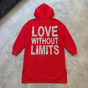 500 GSM Rhinestone <b>Pullover</b> Long Hoodie Oversize Rhinestone Long Hoodies Warm Up Long Sleeve Hood Rhinestone Hoodie <b>Men</b> - Product Image 2