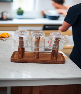 Cổ Điển Hình Chữ Nhật Bằng Gỗ Barware Đứng Thân Thiện Với Môi Âm Nhạc Thủy Tinh Chủ <span class=keywords><strong>Kitsch</strong></span> Với Bàn Trang Trí - Product Image 2