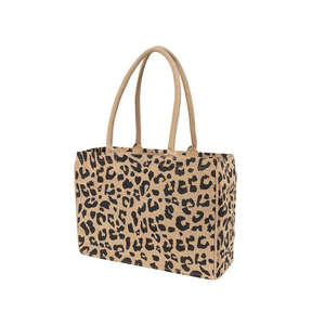 Elegante Bolso Grande de Lona de Yute para Viajes, Compras y Salidas Informales - Product Image 4