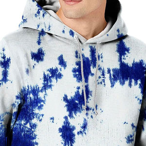 Sweat à capuche tie-dye pour homme, coupe classique, 100 % coton, OEM, automne, écologique, avec poche, respirant, confortable, haute qualité, nouvelle arrivée - Product Image 5