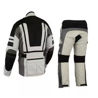 Traje de Motociclismo Unisex Impermeable y Transpirable, Chaqueta y Pantalones con Bloques de Color, Manga Larga, 300g, 100% Poliéster, Ropa de Carreras
