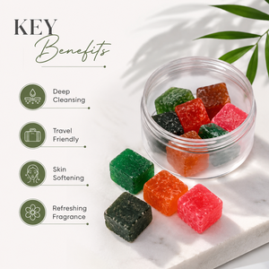 Tabletas de Jabón Herbal Orgánico: Mini Barras Cúbicas Coloridas para Viajes y Uso Diario, Cuidado de la Piel Ecológico (Paquete de 10) Calidad de Exportación OEM - Product Image 3