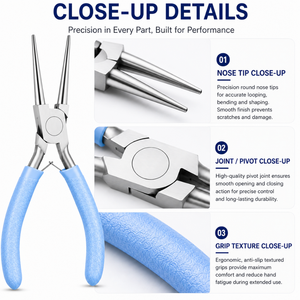 Round Nose Jewelry Pliers <b>Wire</b> Loop Making Tool for Beading Earring Repair <b>Craft</b> Supplies - Product Image 5