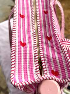 Bolsas de tela acolchada de algodón hechas a mano en India y combo de bolsas de mano, fáciles de transportar, lavables a mano y a máquina, bolsas de aseo. - Product Image 6