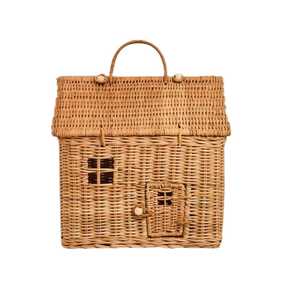 Kids Wicker <b>Basket</b> House Toddler Furniture Nursery Room Wicker Home Storage <b>Basket</b> For Children Room Toy Organiser Design Art - Product Image 1