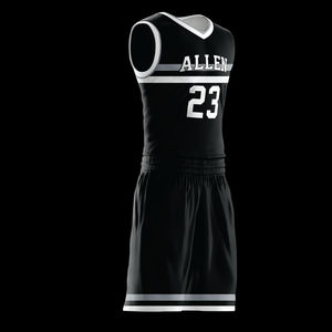 Ensemble d'uniformes de basketball imprimés 100 % polyester, grande taille, qualité supérieure, vente chaude, pas cher, impression par sublimation personnalisée - Product Image 4