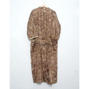 Robe kimono en soie multicolores pour femmes, col en V, fermeture à cordon, longueur intégrale, manches trois-quarts, douce et respirante - Product Image 6