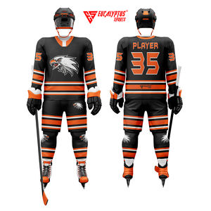 Maillots de hockey sur glace personnalisés avec nom et numéro, OEM, 100 % polyester respirant, séchage rapide, impression par sublimation, maillots de hockey personnalisés - Product Image 5