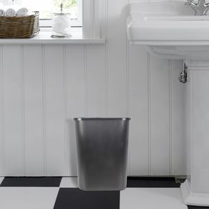 Paquete de 4 Contenedores de Basura Negros de Plástico de 3 Galones con Tapa Abierta para Baño - Product Image 4