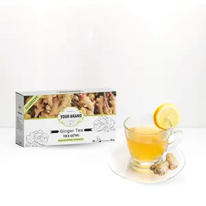 Hot Selling Herbal Tea Bags Flower Blend Detox Tea Private Label Double Chamber Bag Ginger Tea Packaging