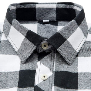 Chemise en flanelle respirante et douce sans manches à carreaux avec boutons pour garçons, taille 6XL, chemise en flanelle pour hommes avec poche poitrine - Product Image 5