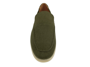 Mocasines de Lycra Color Oliva para Hombre, Punta Redonda, Entresuela Transpirable de EVA, Suela de Goma, Casuales, Cómodos, para Oficina, Trabajo, Todas las Temporadas - Product Image 5