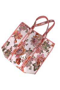 Floral Cotton Quilted Tote Bag Handmade Indian Block Print Shoulder Bag Lightweight Travel Tote bag - Product Image 4