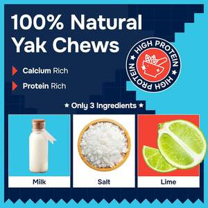 Yak Milk Cheese Chew High Protein Natural Dog Treat For Pets Himalayan Yak Cheese Chew <b>Safe</b> Natural Dog Treat For Chewers - Product Image 5