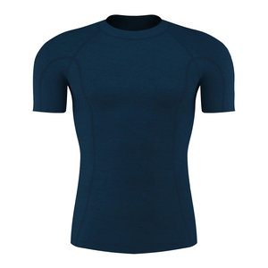 Prix de gros, logo personnalisé, t-shirt de compression pour homme, manches courtes, vêtements de sport, t-shirts de compression pour homme - Product Image 1