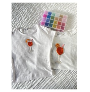 Pendientes de moda vintage con bordado de cuentas en forma de corazón, unisex, con cuentas bordadas de doble cara y cuentas móviles - Product Image 6