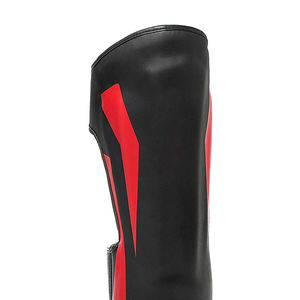 Espinilleras de Boxeo de Cuero Negro, Equipo de Entrenamiento Profesional de MMA y Muay Thai, Triple Capa Acolchada, Protección de Alto Impacto - Product Image 2