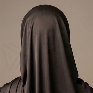 Hiyab de poliéster de color sólido para mujer, tela jersey, agradable al tacto, para uso diario, pañuelo étnico de Oriente Medio. - Product Image 3