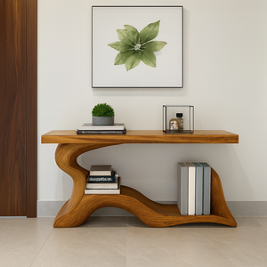 Meubles de salon design moderne, tables consoles en bois pour couloir, table d'entrée haut de gamme pour salon moderne - Product Image 2