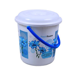 Cubos de almacenamiento duraderos de plástico de 15 litros con diseño floral - Product Image 1