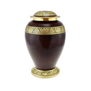 Urne funéraire de luxe en laiton, gravée de motifs floraux, forme dôme, style moderne, pour adultes, fournitures funéraires, dernières urnes de crémation 2026 - Product Image 1