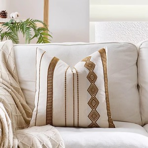 Solid <b>Color</b> Square Cotton Cushion Cover Washable <b>Envelop</b> Closure Home Decor Pillow Case - Product Image 4