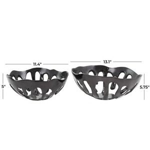 Bol noir moderne, finition polie, design rond, vaisselle de table - Product Image 1