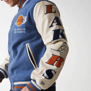แจ็คเก็ตบาสเก็ตบอลลำลองสไตล์ Letterman สำหรับขายส่ง พร้อมโลโก้สั่งทำพิเศษ แจ็คเก็ตวูลสำหรับผู้ชาย แจ็คเก็ตเบสบอล Varsity สำหรับผู้ชาย - Product Image 3