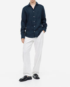 Men's <b>Summer</b> Black White Animal Design Professional Business Casual Solid Custom Logo Classic Button Long Sleeve Satin <b>Shirt</b> - Product Image 1