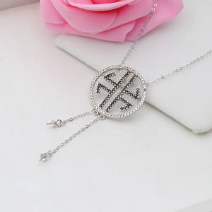Handmade DIY S925 <b>Silver</b> Multi-Bead <b>Long</b> Sweater <b>Chain</b> <b>Necklace</b> Adjustable 53cm Length Fashionable Jewelry Accessories - Product Image 3