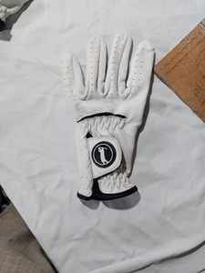 Guante de Golf Personalizado de Cuero Cabretta Blanco para Mano Derecha, Dedos Completos, Transpirable, Antideslizante, Unisex, con Cierre de Velcro - Product Image 3