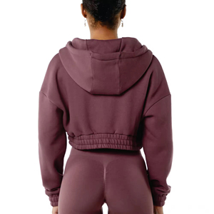 Conjunto de Sudadera con Capucha y Pantalones Cortos para Mujer, 100% Algodón, Personalizado, de Alta Calidad, Felpa Francesa, Diseño Liso con Decoración Vintage de Encaje - Product Image 5