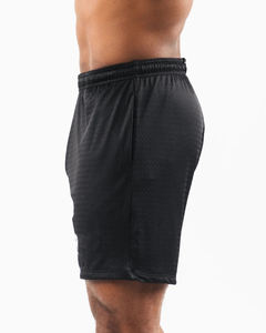 Shorts de sport pour homme, noirs, à taille élastique, unis, décontractés, pour la gym, l'entraînement, la course à pied, respirants, à séchage rapide, coupe-vent - Product Image 2