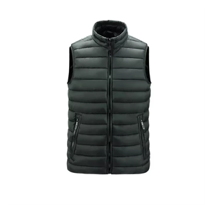 Gilet matelassé d'hiver imperméable tricoté de haute qualité, à capuche, sans manches, pour homme - Product Image 1