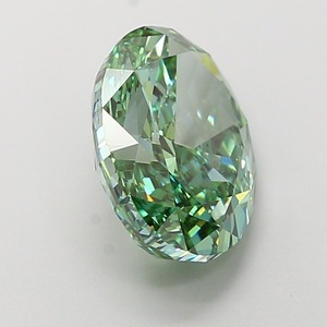 Diamant de laboratoire CVD ovale de 4,51 carats, vert vif fantaisie modifié, clarté VS1, polissage excellent, pierre précieuse de luxe pour bijoux - Product Image 4