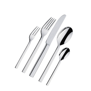 Ensemble d'ustensiles de table pratiques en acier inoxydable, cuillères, fourchettes, couteaux, couverts réutilisables pour la cuisine, la maison, le restaurant, l'hôtel - Product Image 3